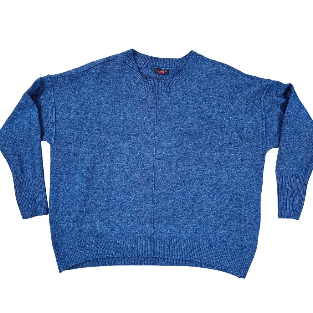 Vince Camuto blue crew neck oversized sweater cozy grunge comfy Medium